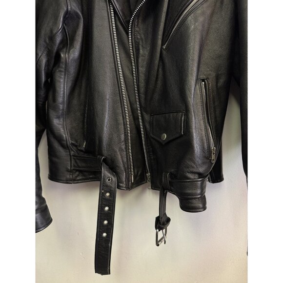 Genuine leather moto jacket - Picture 3 of 4